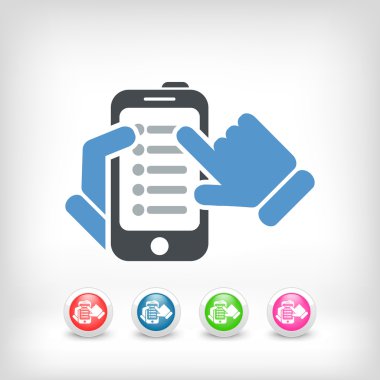 akıllı telefon listesi simgesi