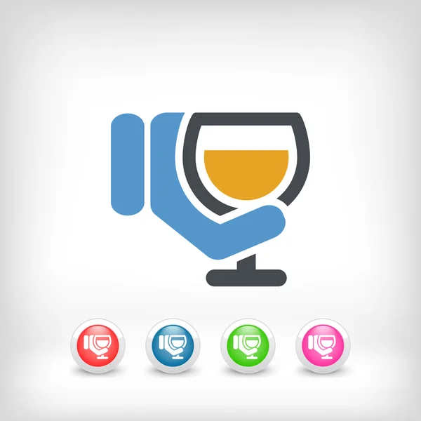 Wine glass icon — Stock Vector