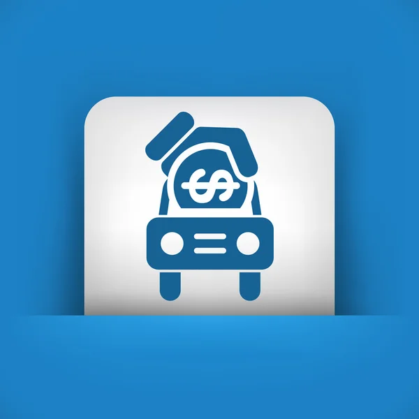 Auto geld pictogram — Stockvector