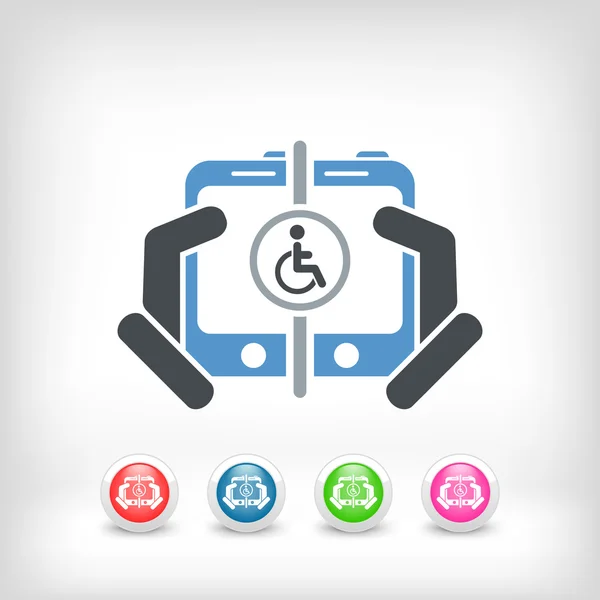 Disabled people connection — Stock Vector