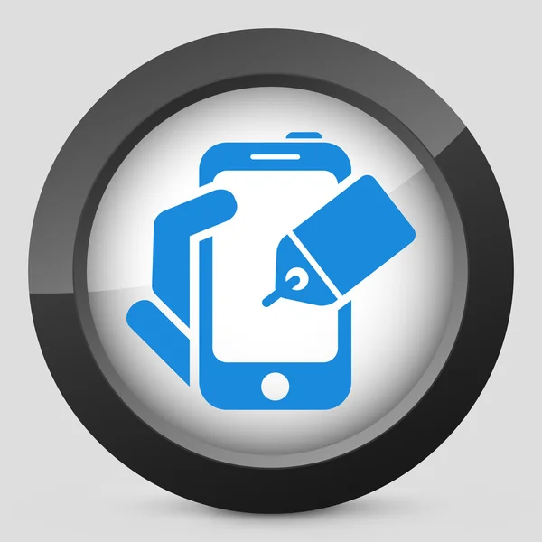 Label telefoonpictogram — Stockvector