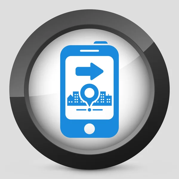Smartphone navigatiesysteem — Stockvector