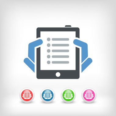 Tablet liste simgesi