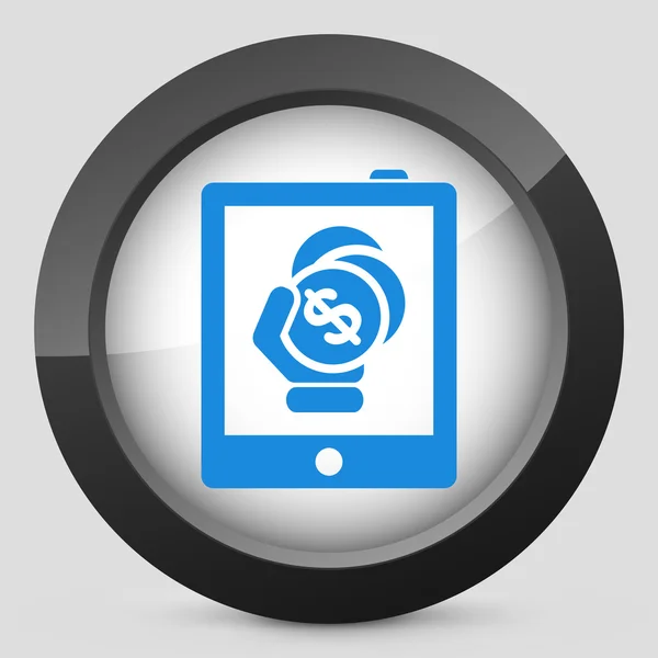 Geld pictogram op touch apparaat — Stockvector