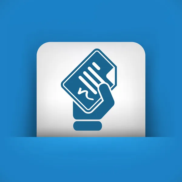 Documento firmado icono — Vector de stock