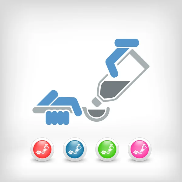 Dosis siroop pictogram — Stockvector