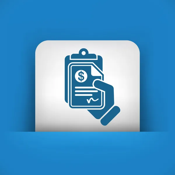 Icono del documento de dinero — Vector de stock