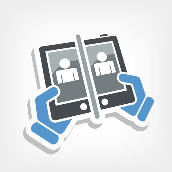 Mobiele chat-pictogram — Stockvector