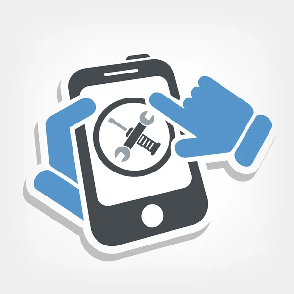 Smartphone setting icon — Stock Vector