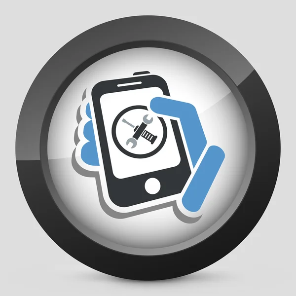 Smartphone instelling pictogram — Stockvector