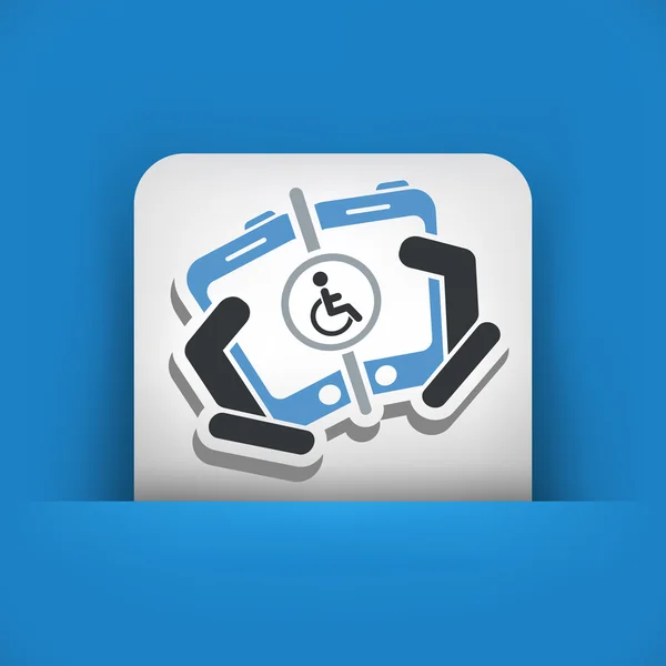 Conexión de personas con discapacidad — Vector de stock