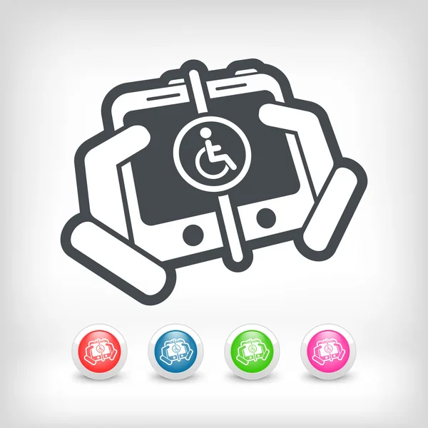 Disabled people connection — Stock Vector