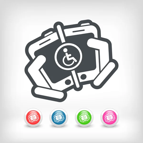 Disabled people connection — Stock Vector