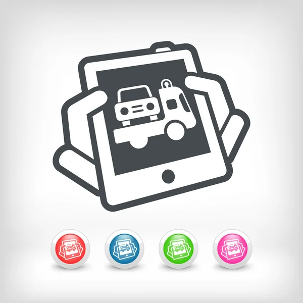 Car assistance icon — Stock Vector