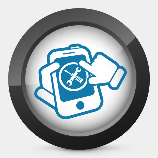 Smartphone instelling pictogram — Stockvector