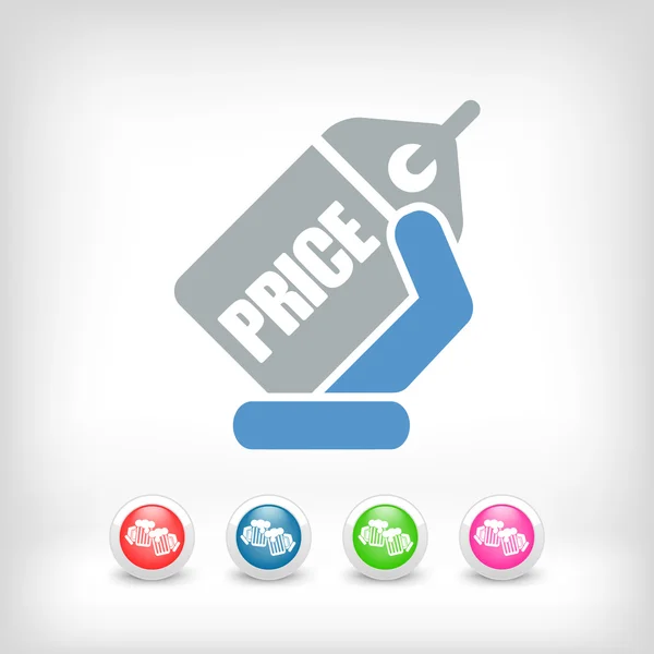 Etiqueta precio icono — Vector de stock