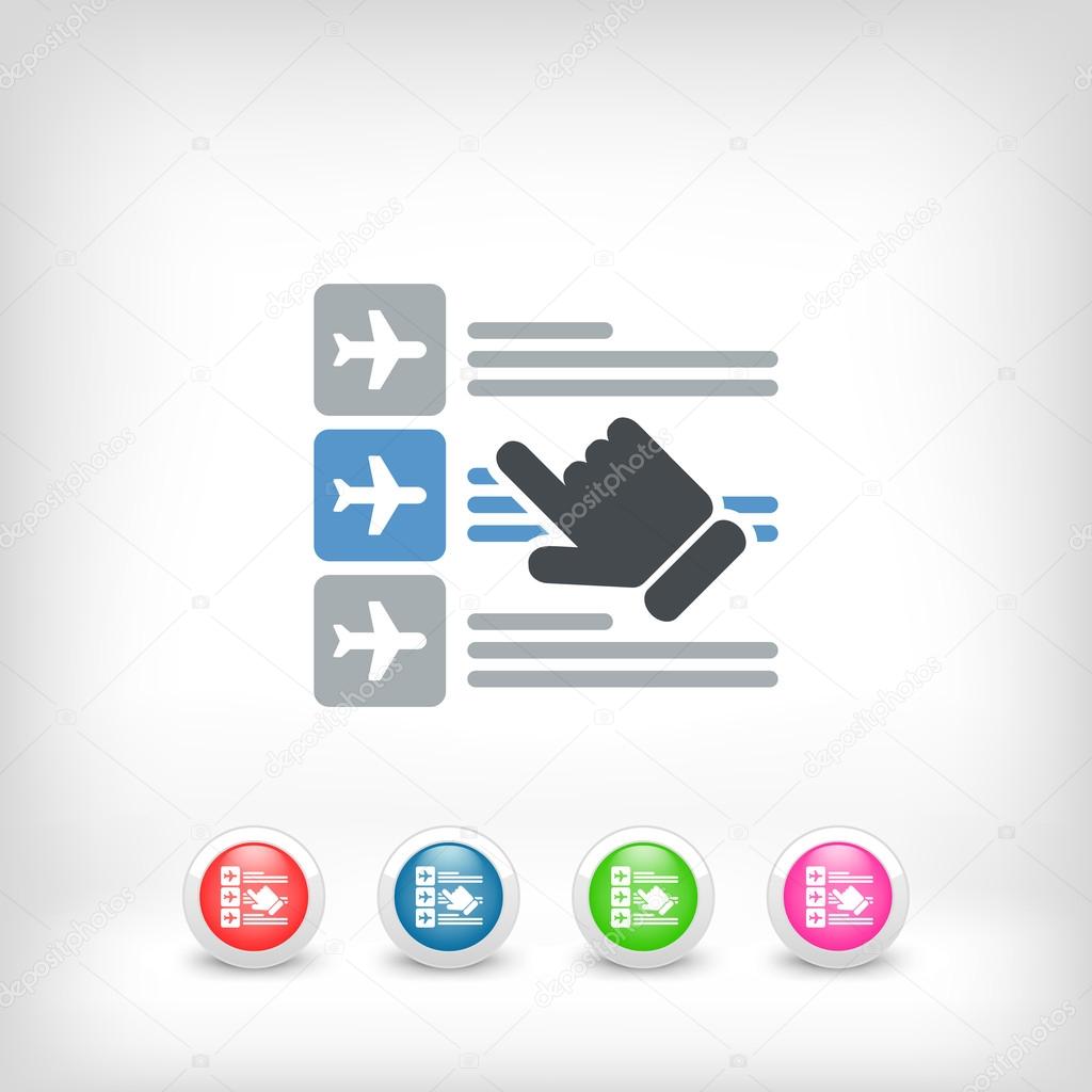 Airline booking icon