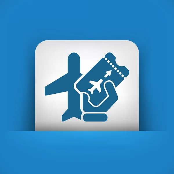 Vliegticket pictogram — Stockvector