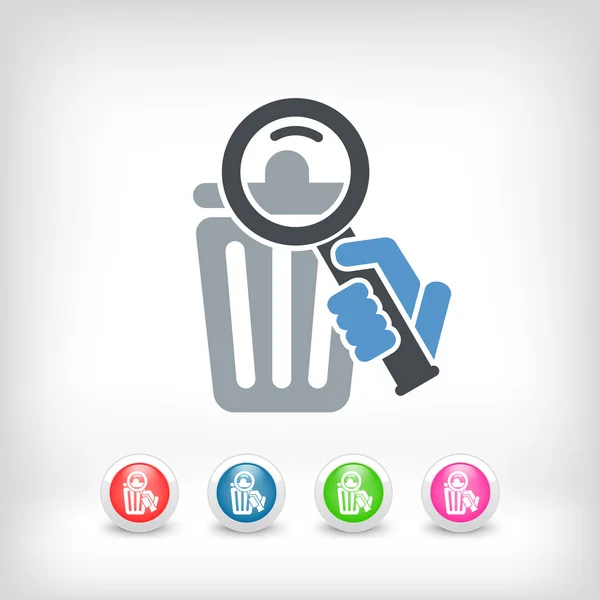 Search in the trash — Stock Vector