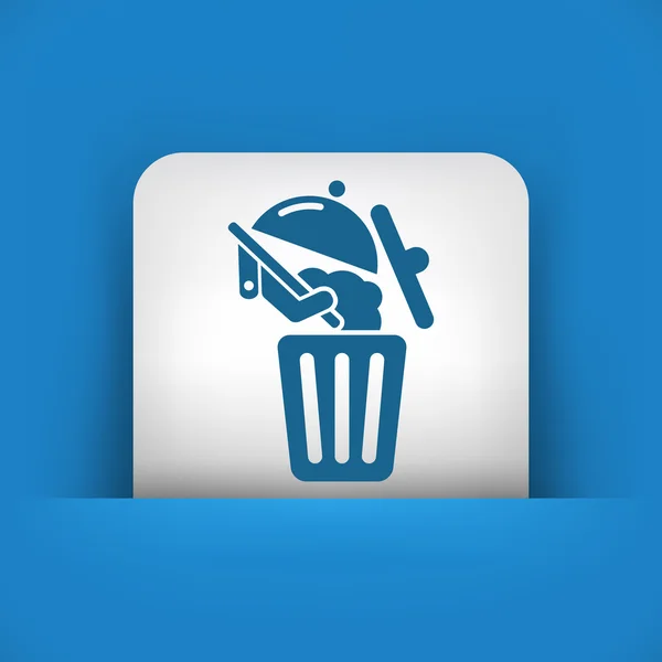 Icona della spazzatura alimentare — Vettoriale Stock
