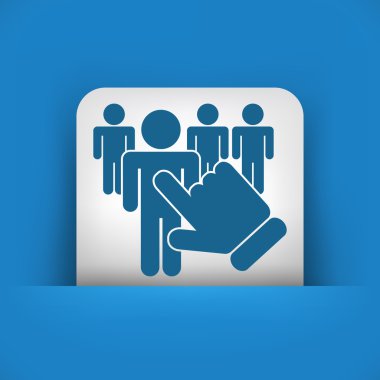 People selection icon clipart