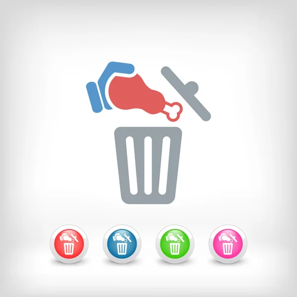 Food trash icon — Stock Vector