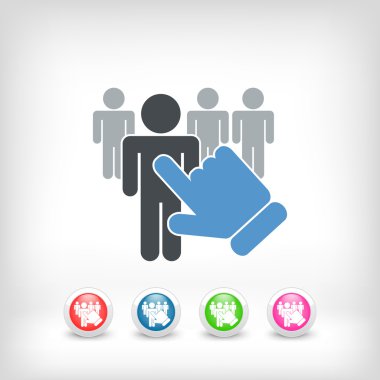 People selection icon clipart