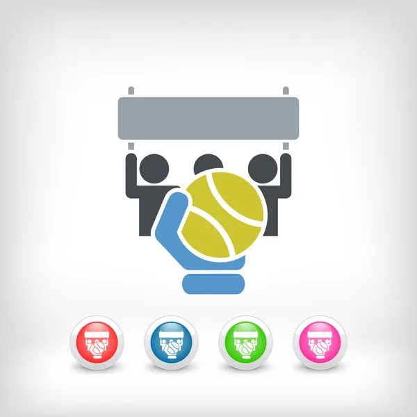 Tennis wedstrijd pictogram — Stockvector