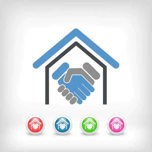 Real estate handshake — Stock Vector