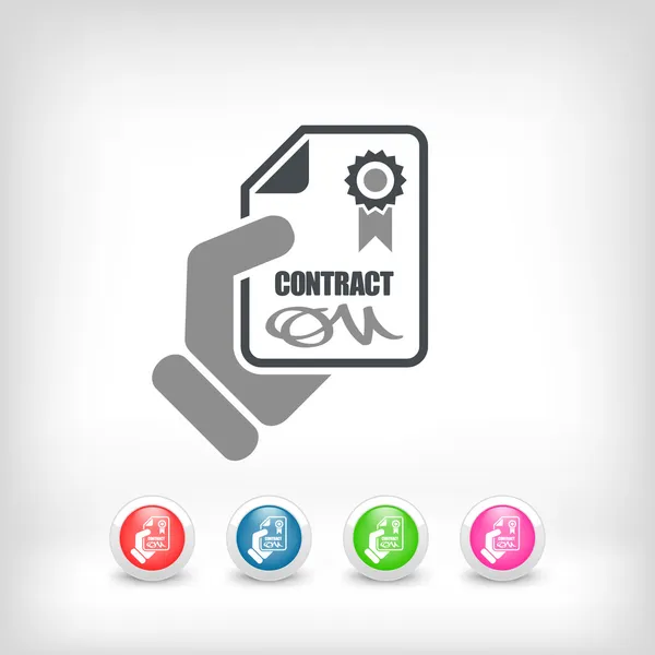 Contract icon — Stock Vector