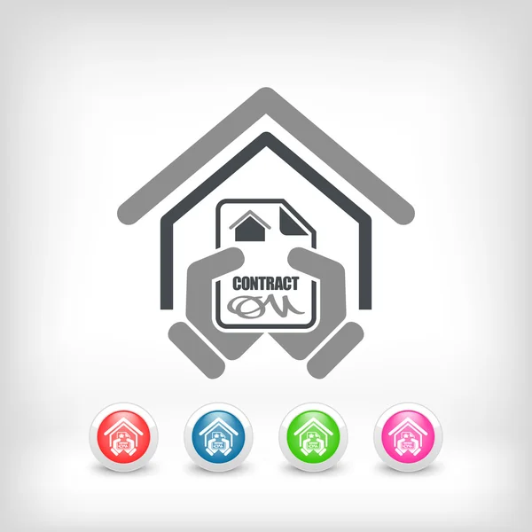 House contract icon — Stock Vector