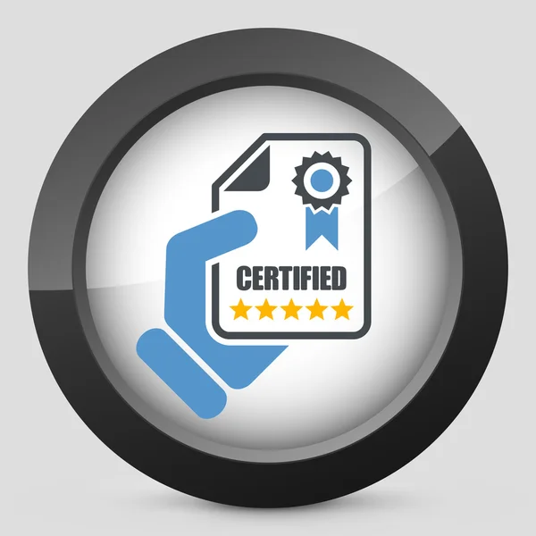 Icône de document certifié — Image vectorielle