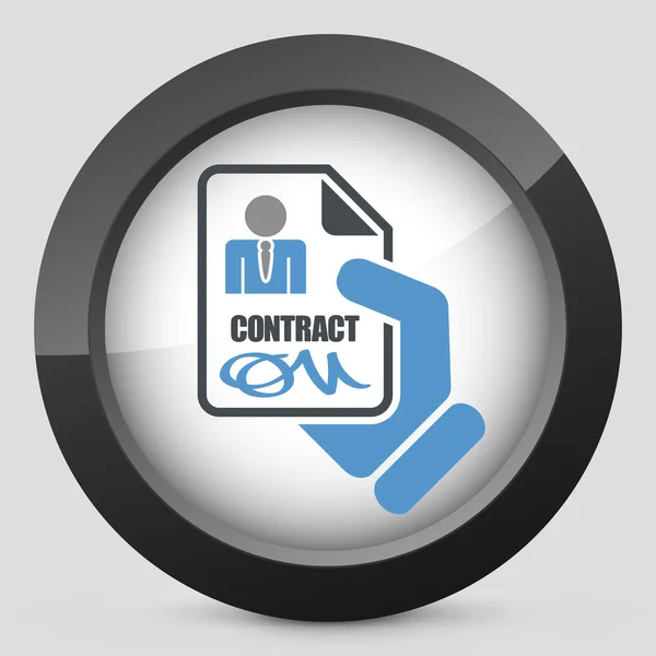 Worker contract signed — Stock Vector