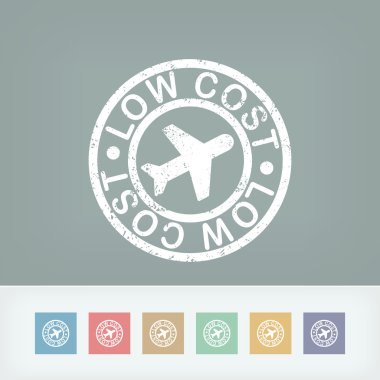 Lowcost airline icon clipart