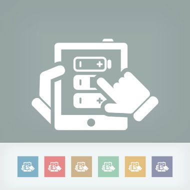 tablet pil şarj konsepti çizimi