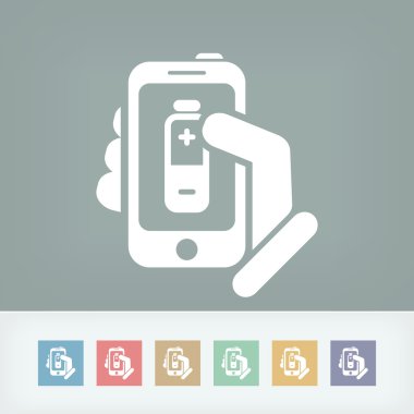 Pil seviyesi smartphone simgesi