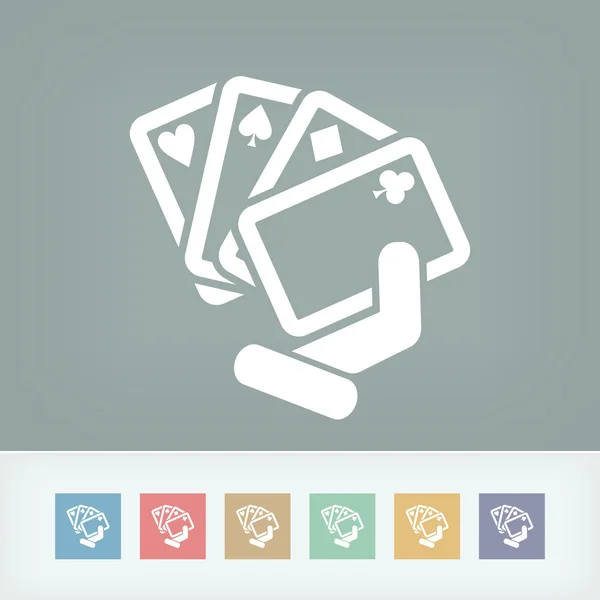 Poker game icon concept — Stock Vector