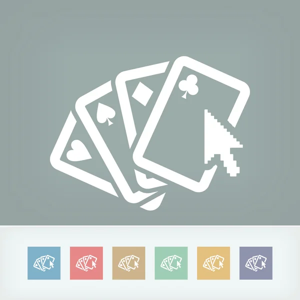 Poker website concept  icon — Stock Vector