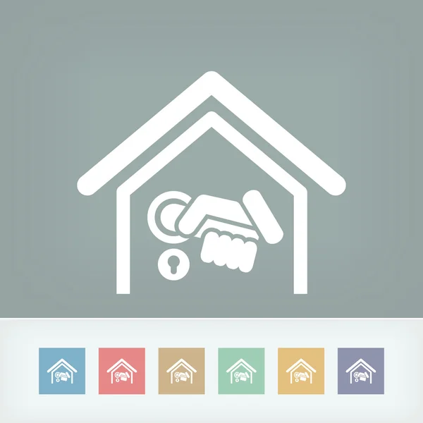 Home deurkruk pictogram — Stockvector