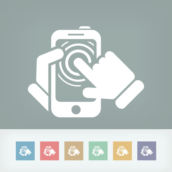 Smartphone touchscreen icon concept
