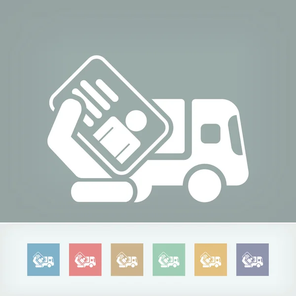 Camión documento icono — Vector de stock