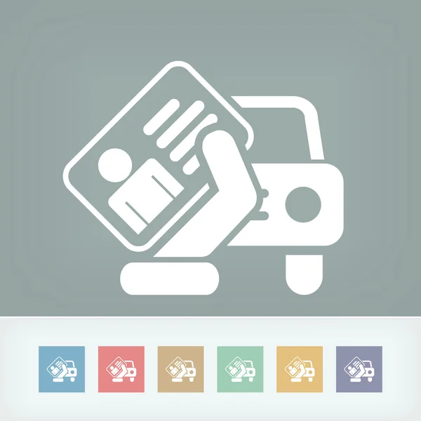 Car document icon — Stock Vector