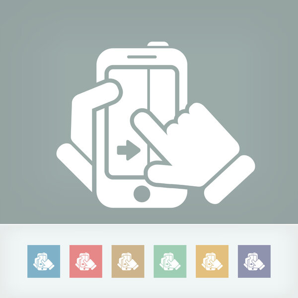 Touchscreen sliding icon