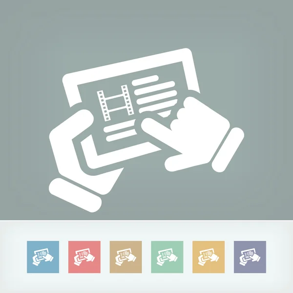 Pantalla táctil de vídeo — Archivo Imágenes Vectoriales