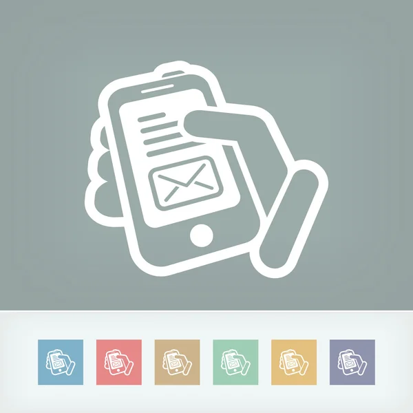 Smartphone e-mailpictogram — Stockvector