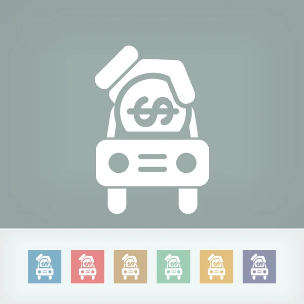 Car money icon — Stock Vector