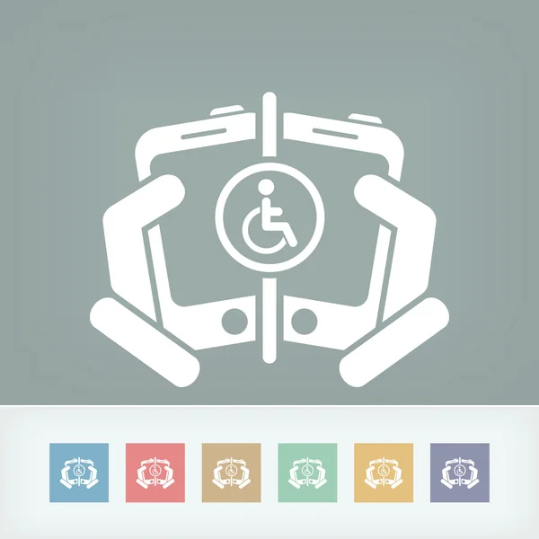 Mensen met een handicap verbinding — Stockvector