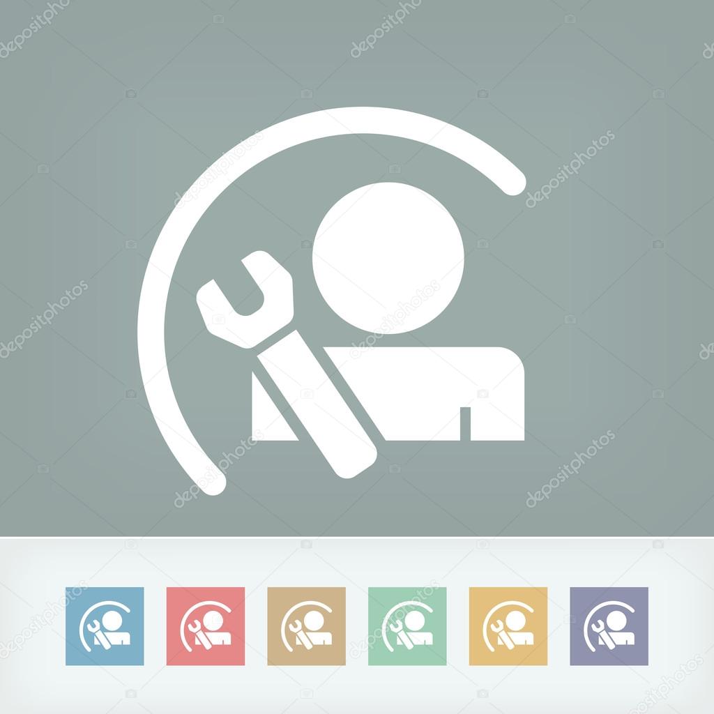 Worker concept symbol icon