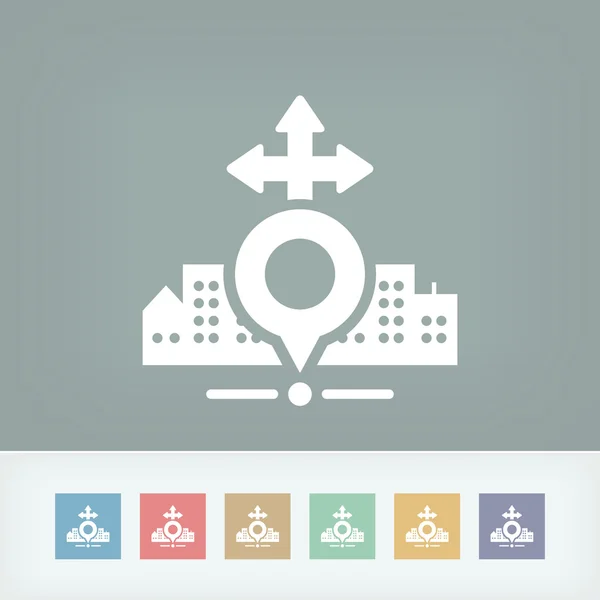 Stadtplan-Symbol — Stockvektor