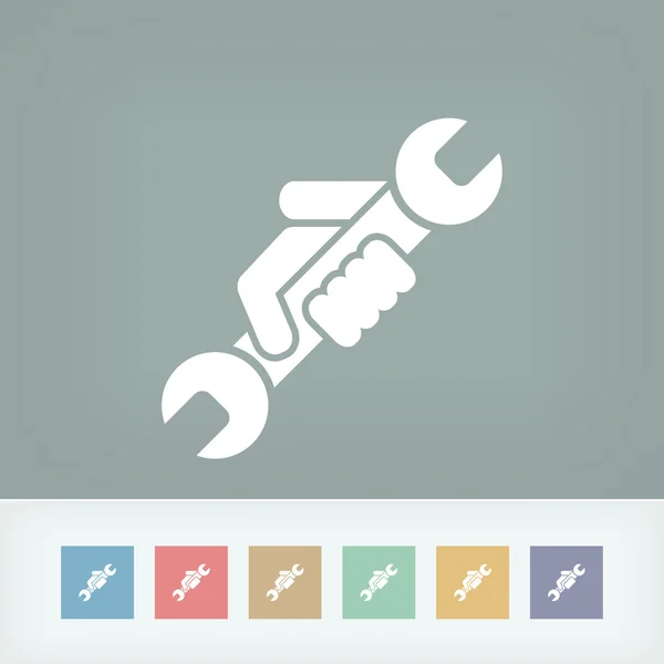 Symbolsymbol Schraubenschlüssel — Stockvektor